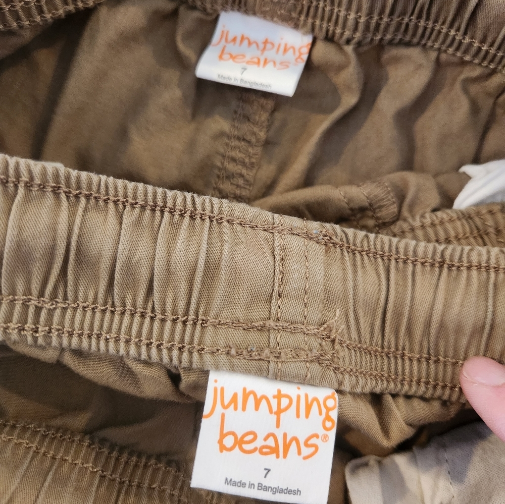 Jumping Beans Khaki Pull Up Shorts Bundle Boys Size 7 NWOT - Picture 3 of 3